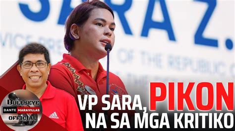 VP Sara PIKON NA Sa Mga Kritiko Ng Confidential Fund Nya YouTube