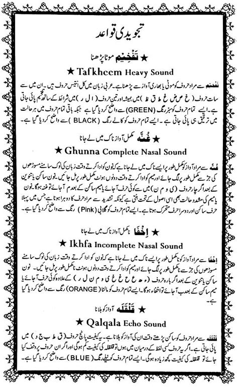 Tajweed Rules In Urdu Learn Quran Online Quran Learning Reading