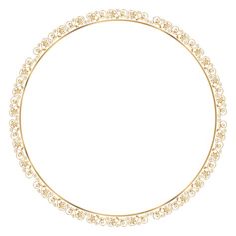 Vintage Floral Ornament Vector Hd Images Golden Circle Frame With