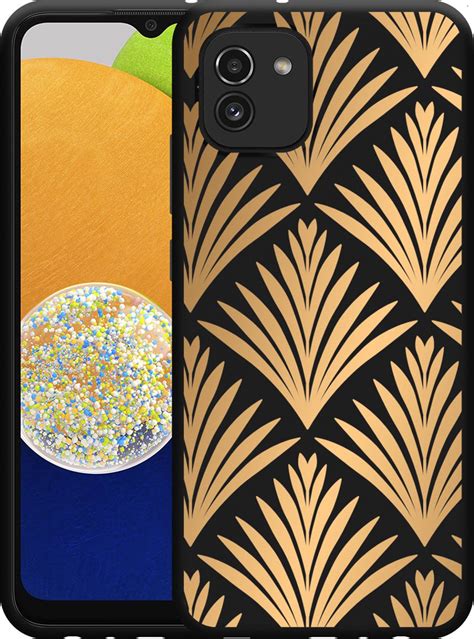 Samsung Galaxy A Hoesje Zwart Art Deco Gold Designed By Cazy Bol