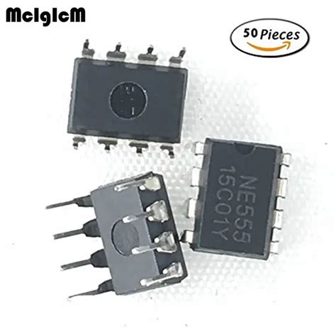 MCIGICM 50pcs circuit ne555 timer pulse generator pwm ic 555 Type Timer ...