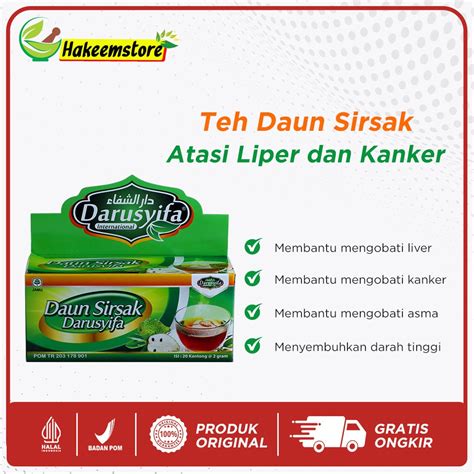 Jual Teh Daun Sirsak Darusyifa Alami Teh Celup Herbal Kanker Teh