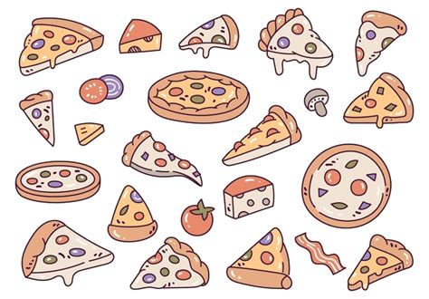 Premium Vector Hand Drawn Pizza Doodle Icon