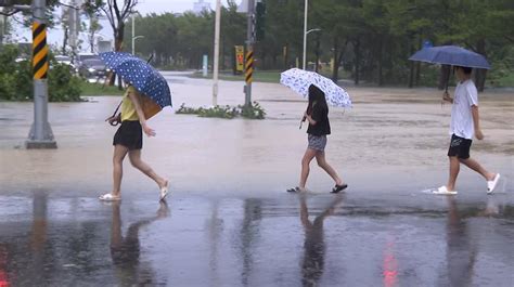 山陀兒登陸瞬間強降雨！ 高雄美術館豪宅區又淹成黃河 民視新聞網