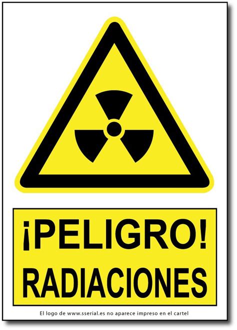 Cartel Peligro Radiaciones Vinilo Adhesivo O Pvc