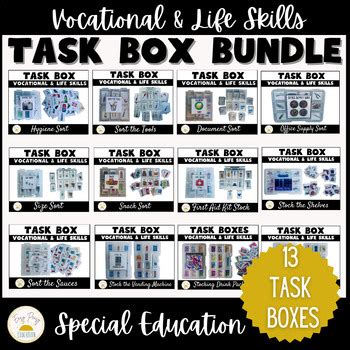 Special Education Task Box Bundle Vocational Life Skills Dollar