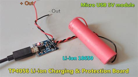 Li Ion Battery Charger Module Tp Micro Usb