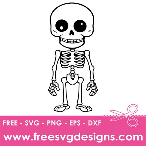 Free Halloween Skeleton Svg Cut Files