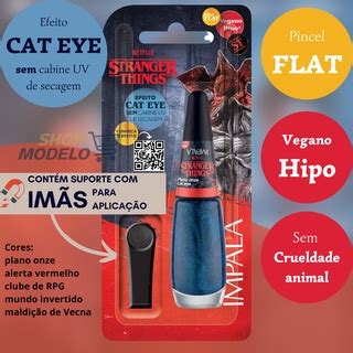 Esmalte Impala Stranger Things Cat Eye Plano Onze Blister Ima