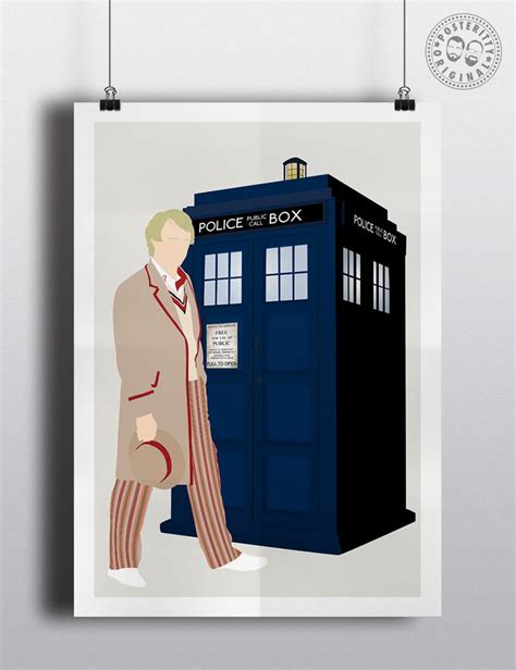 Fifth Doctor And Tardis Peter Davison Doctor Who Poster Tardis Davison