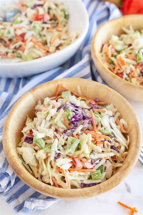 Colorful Vegetables And A Creamy Lightened Up Dressing Turn A Bag Of Coleslaw Mix Into This