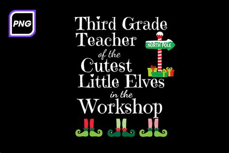 Third Grade Teacher Of Cutest Elves Graphic By Tlamtha Studio