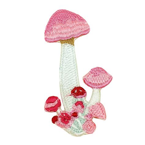 Buy 10pc 7x4cm Mushroom Embroidery Patch Iron On