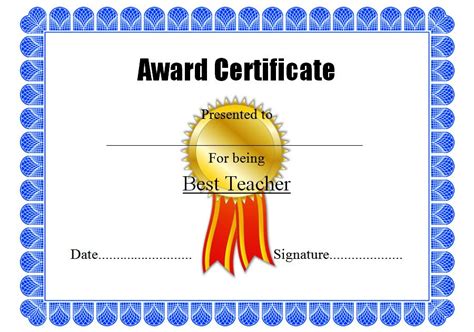 Best Teacher Certificate Template 7 Paddle Templates