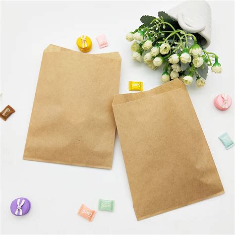 25Pcs Diy Kleine Papieren Gift Bag Natuurlijke Kraftpapier Tassen Party