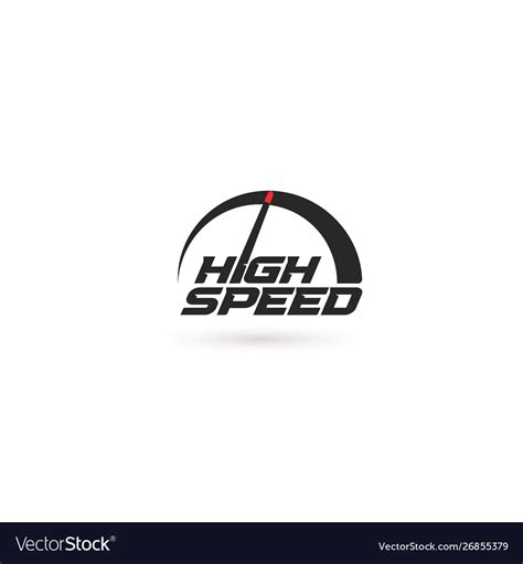 High Speed Abstract Speedometer Icon Modern Logo Vector Image