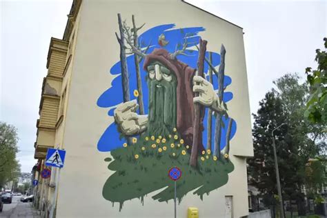 Nowy mural powstał w Bielsku Białej Oficjalna prezentacja Borowego