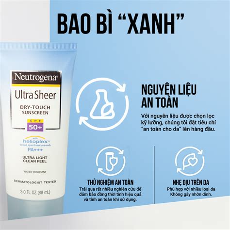 Kem Chống Nắng Neutrogena Ultra Sheer Dry Touch Spf 50 Mint Cosmetics Save The Best For You