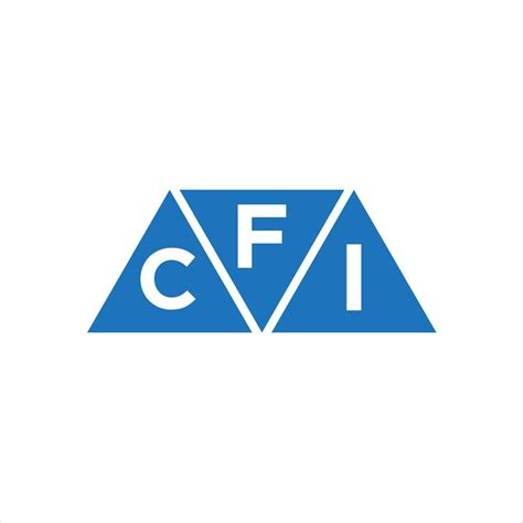 FCI triangle shape logo design on white background. FCI creative ...