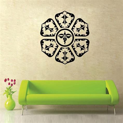 3d Sticker Decoratie 9502 Yoga Mandala Om Indian Buddha Symbol Mehndi