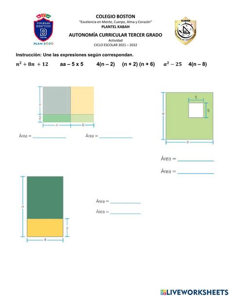 Expresiones Equivalentes Online Activity Live Worksheets