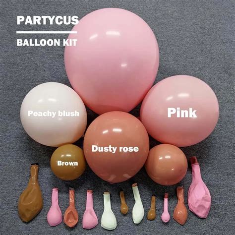 Dusty Rose Pink Balloon Garland Kit Double Stuffed Retro Pink Blush