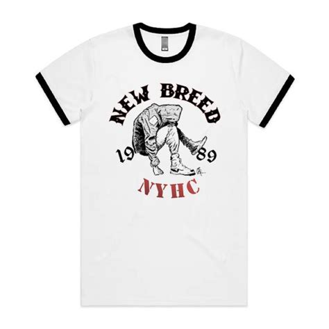 New Breed 1989 White And Black Ringer Tee Vision Merch