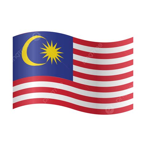 gambar ilustrasi realistik vektor bendera malaysia malaysia bendera