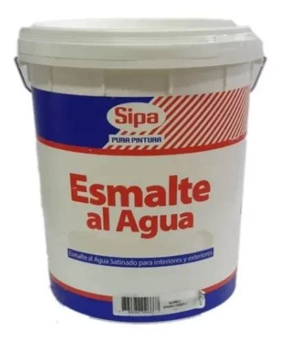 Esmalte Al Agua Sipa Satinado Blanco Cuotas Sin Inter S