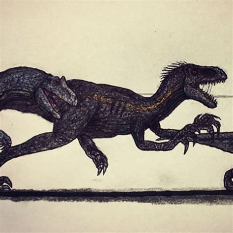 28 Indoraptor Drawing Realistic Roseellicia