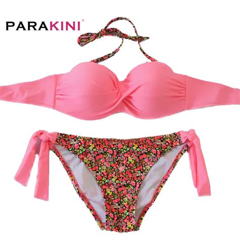 Buy Parakini 2018 Women Floral Print Bikini Bandeau