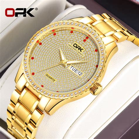 Opk Men S Watch Official Original Genuine New Luxury Gold