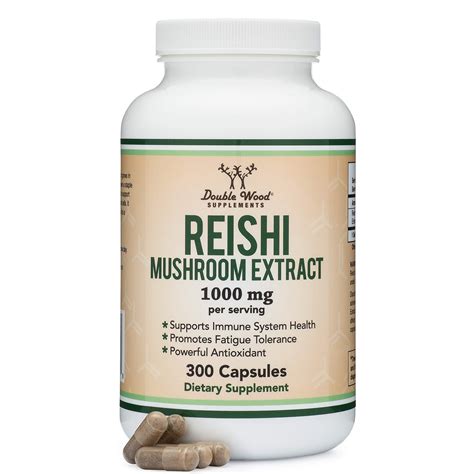 Reishi Mushroom Capsules 1000mg 300 Count Immune System Support By