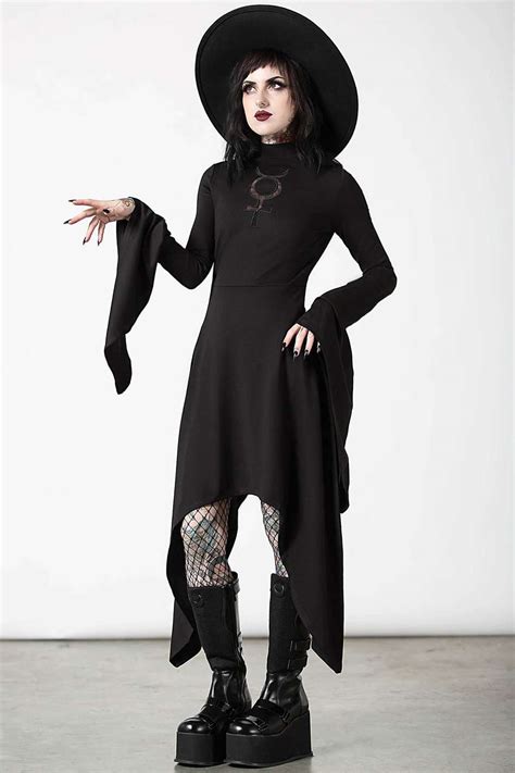 Killstar Mistress Mercury Long Sleeve Dress Dark Ages