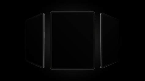 Dark Tablet Mockup Aus Verschiedenen Blickwinkeln Black Theme Vector