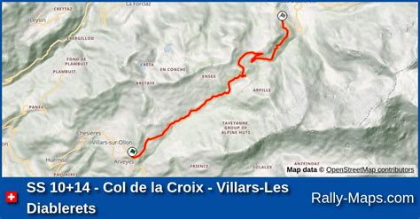 SS 10 14 Col De La Croix Villars Les Diablerets Stage Map Rallye