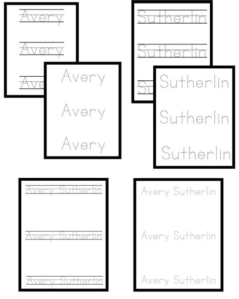 Custom Name Tracing Sheets First And Last Name Practice Name Tracing