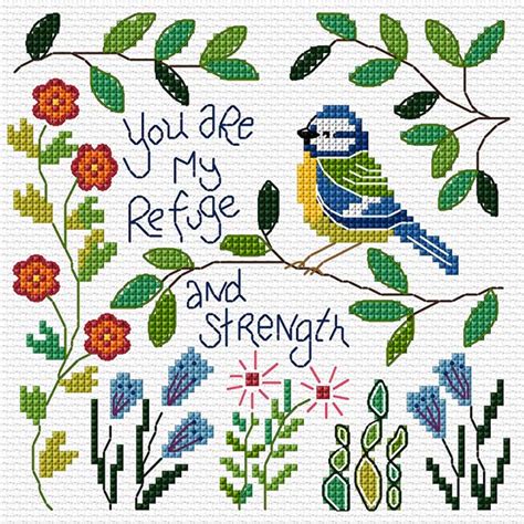 You Are My Refuge And Strength Cross Stitch Kit Ben And Hannah