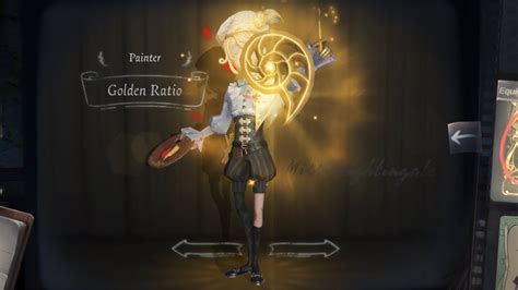 Identity V Painter Golden Ratio S Tier Skin Gameplay Youtube