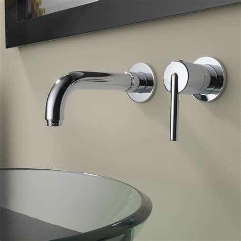 Delta Trinsic® Single Handle Wall Mount Bathroom Faucet & Reviews | Wayfair