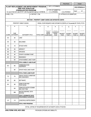 Fillable Online Publications Usace Army Plant Replacement And