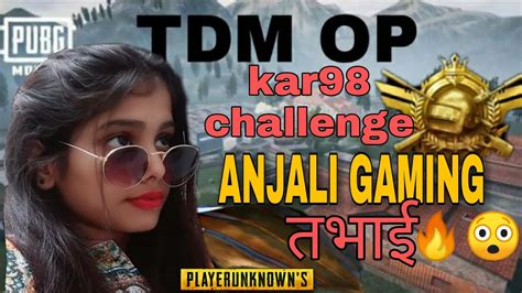 ONLY KAR98 CHALLANGE TDM ANJALI GAMING PUBG MOBILE LITE YouTube