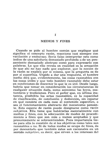 Max Horkheimer Medios Y Fines Critica De La Razon Instrumental Part Pdf Pdf Verdad Razón