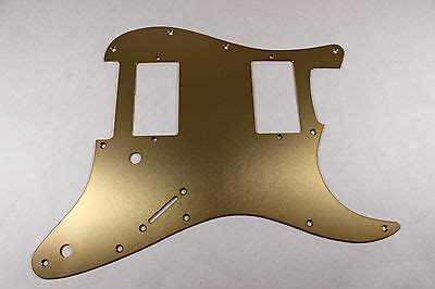 Brushed Gold Anodized Aluminum HH HXH Strat Pickguard Fits Fender