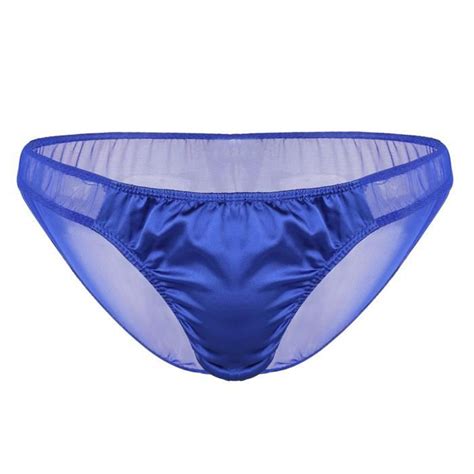 YONGHS FR Slip Homme Sexy Transparent String Erotique Culotte Brillante Lingerie Masculine M XL