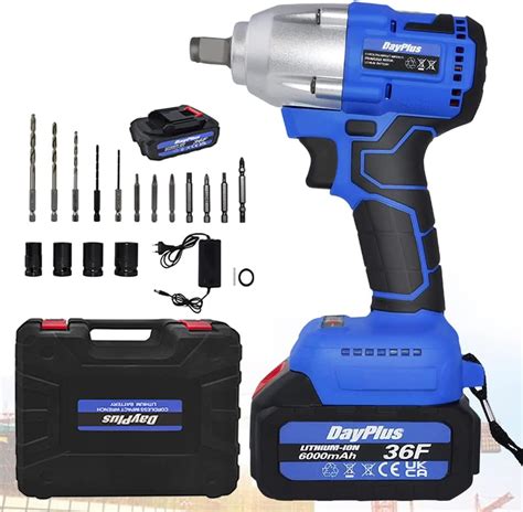 Autofu V Brushless Cordless Impact Wrench Gun Driver Nut Tool Drill