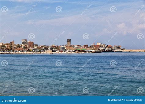 The Waterfront of Tyre City, Lebanon Stock Image - Image of skyline ...