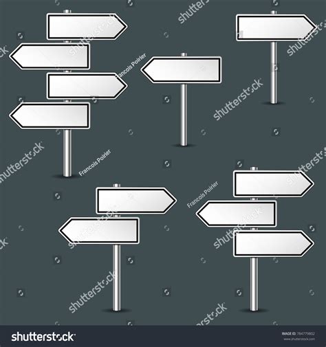 Illustration Various Arrows Road Signs Stock Vector (Royalty Free ...