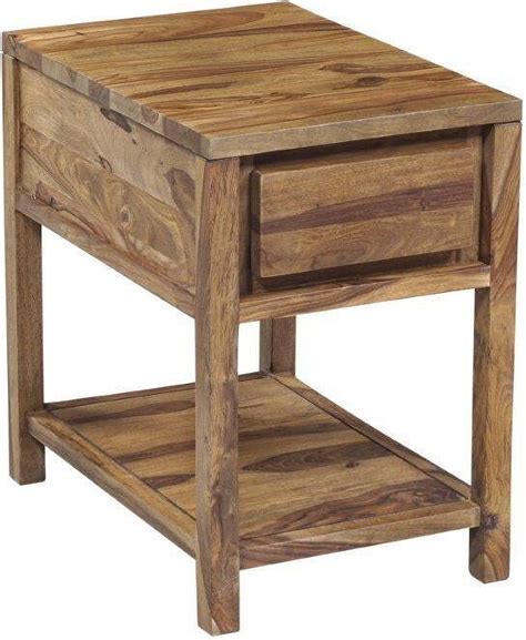 Porter Designs Urban Solid Sheesham Wood End Table In Natural 07 117 07