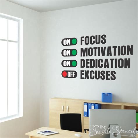 Modern Large Wall Decal For Office To Encourage Focus Motivation